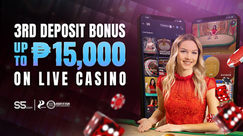 Live Casino 50% Third Deposit Bonus 