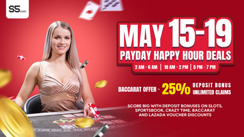 Baccarat Payday Happy Hour at S5.com