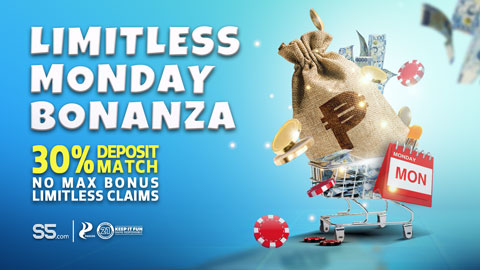 Limitless Monday Bonanza: Get 30% deposit bonus, no max bonus amount and limitless claims ‘yan every Monday!