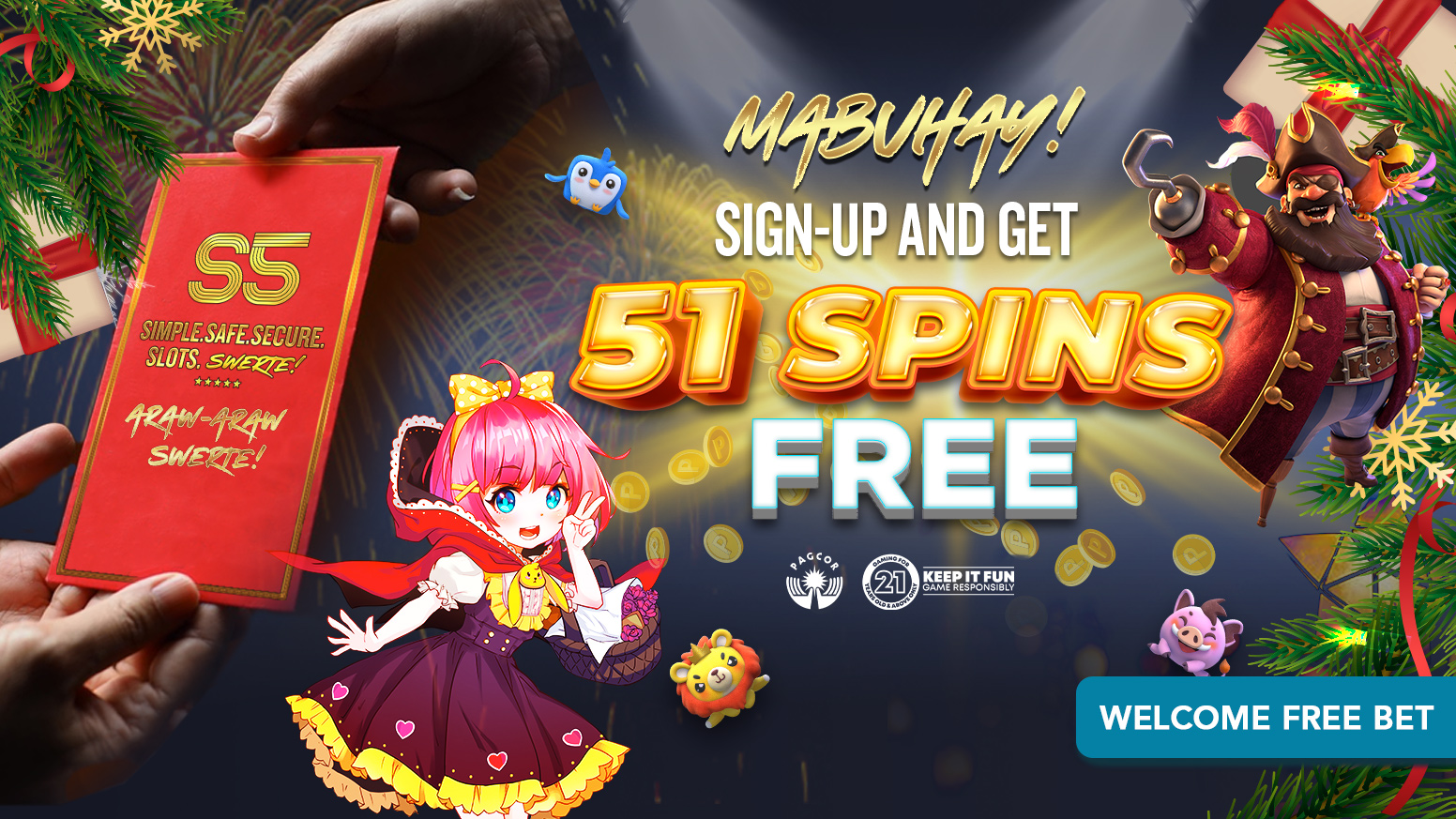 Redeem Your 51 Free Spins