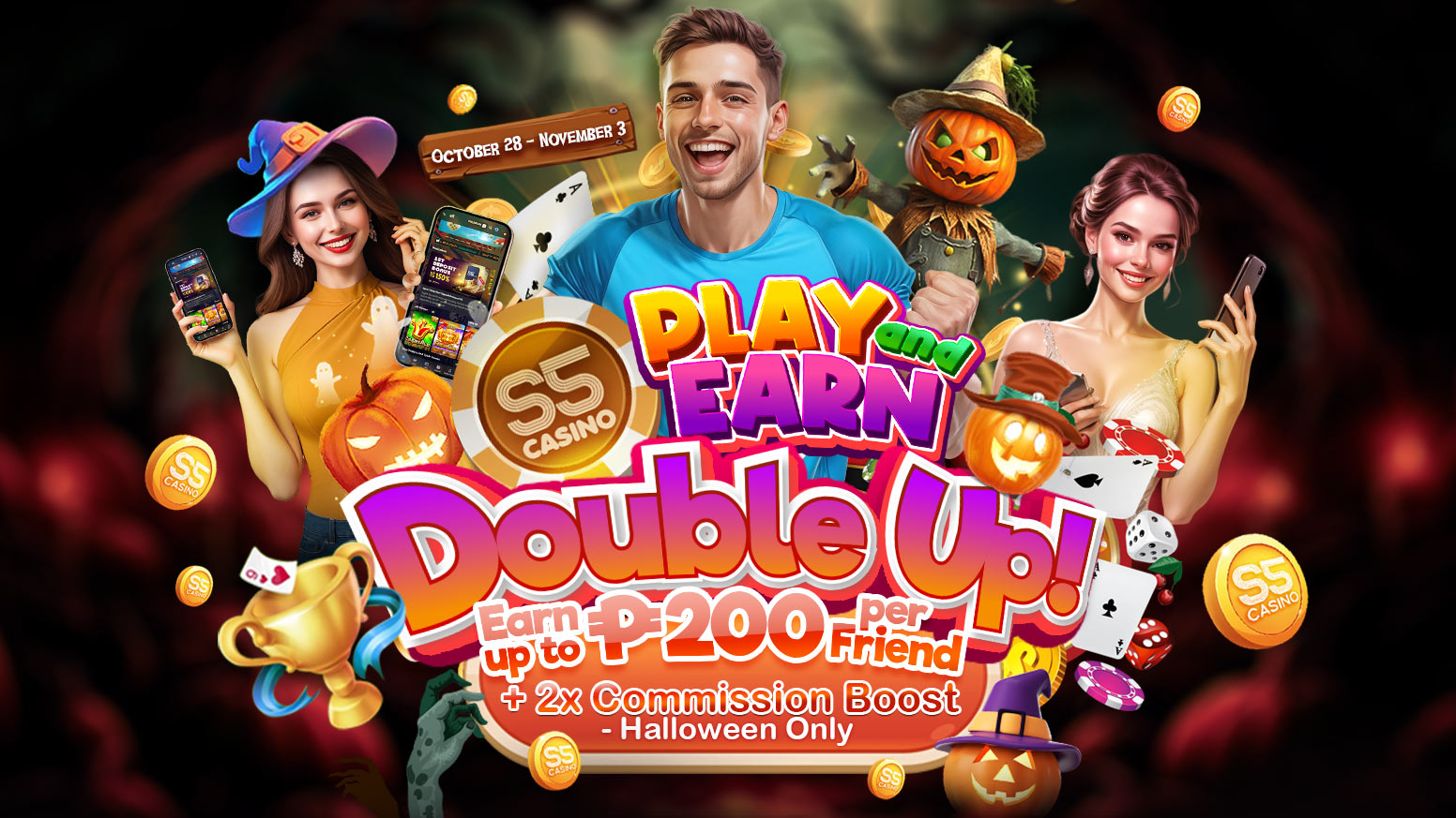 S5 Casino Play and Earn Double Up